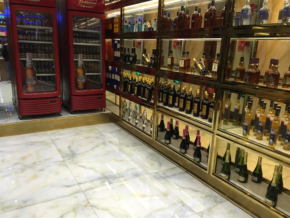 KTV公共区采用香蕉APP直播陶瓷砖微晶石西班牙-翡翠玉KWD58001铺贴