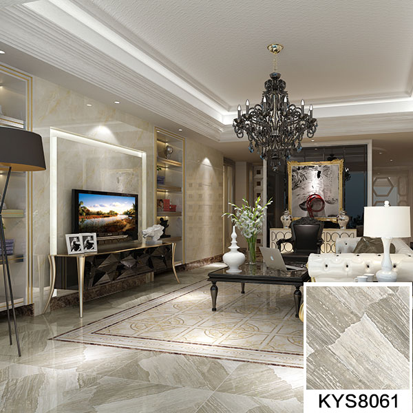 香蕉APP直播陶全抛釉瓷砖天堡石KYS8061瓷砖客厅应用效果