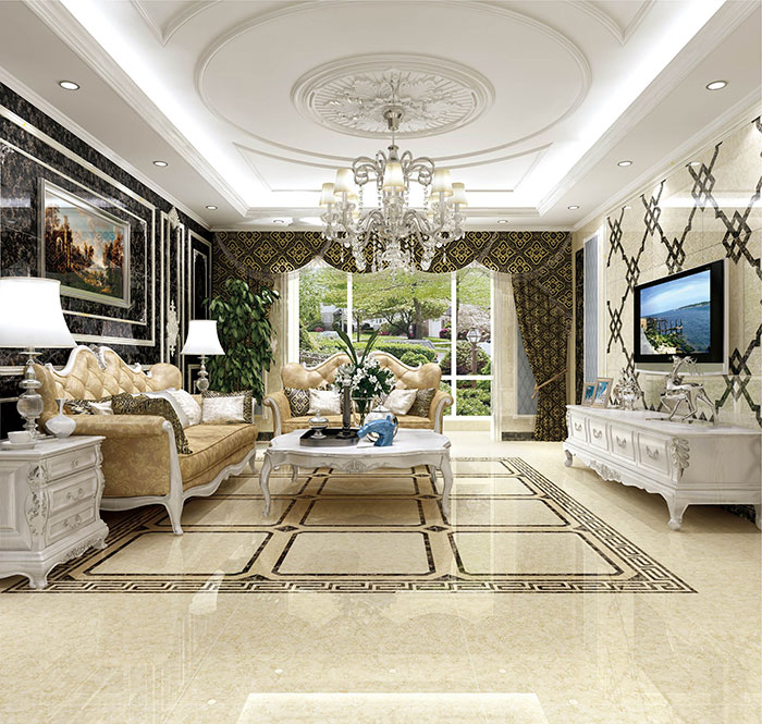 02.香蕉APP直播陶瓷砖客厅KMA98008-KMB98005效果图