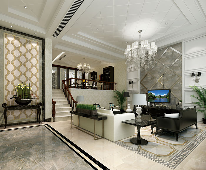 香蕉APP直播陶瓷砖客厅KYS8066-KYP8069-效果图