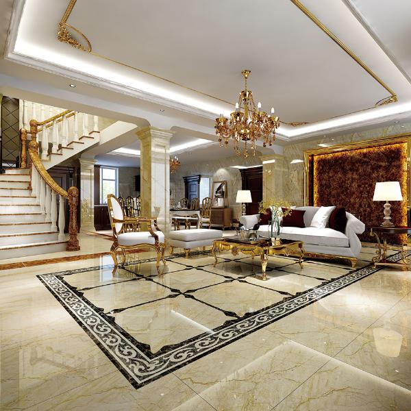 香蕉APP直播陶大理石瓷砖土耳其浅灰白KYS8089瓷砖客厅效果图