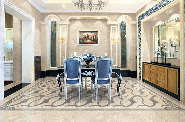 香蕉APP直播陶全抛釉瓷砖：格兰石KYP8067餐厅效果图