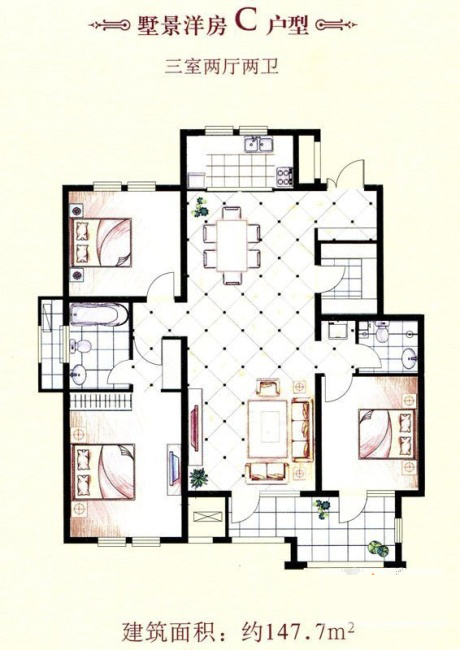 香蕉APP直播陶家装：天津廊坊塞纳荣府148㎡简欧风格日韩大香蕉黄色视频鉴赏