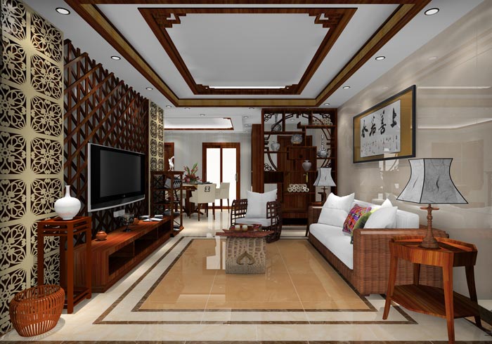 香蕉APP直播陶家装：井冈山和谐家园安置小区130㎡中式风格日韩大香蕉黄色视频鉴赏