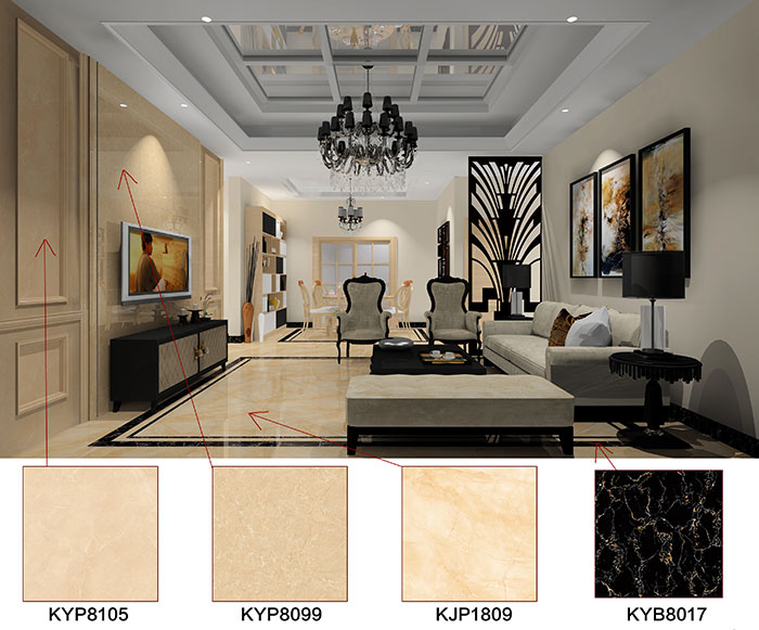 佛山万科·湖岸日韩大香蕉黄色视频案例客厅效果图