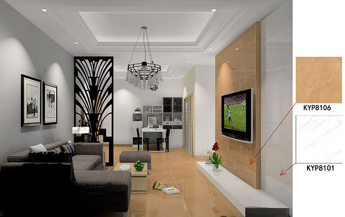 大沥碧桂园·华府日韩大香蕉黄色视频案例客餐厅效果图