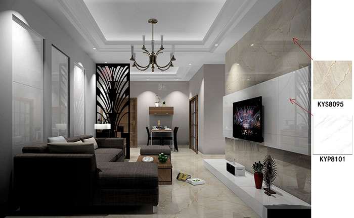 大沥碧桂园·华府日韩大香蕉黄色视频案例客餐厅效果图