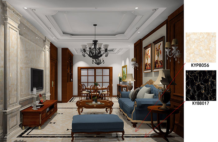 大沥碧桂园·华府日韩大香蕉黄色视频案例客餐厅效果图