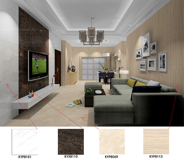 大沥碧桂园·华府日韩大香蕉黄色视频案例客餐厅效果图