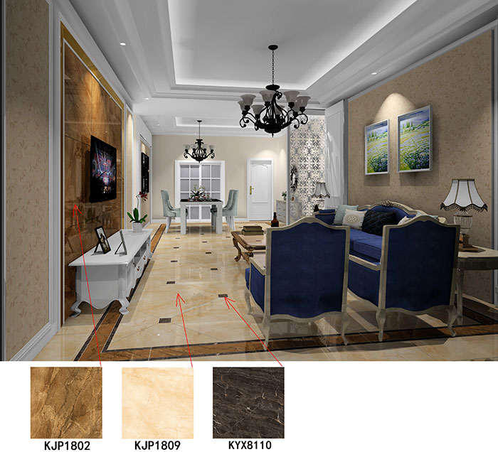 大沥碧桂园·华府日韩大香蕉黄色视频案例客餐厅效果图