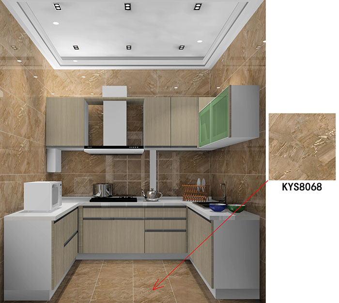 大沥碧桂园·华府日韩大香蕉黄色视频案例厨房效果图