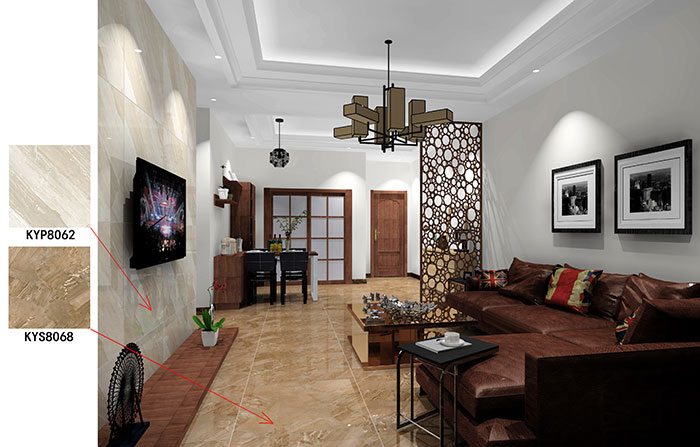 大沥碧桂园·华府日韩大香蕉黄色视频案例客餐厅效果图